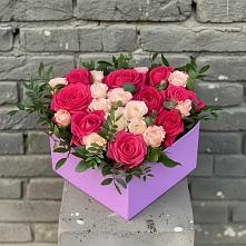 Цветочная композиция из Розы в коробке в Нагорном