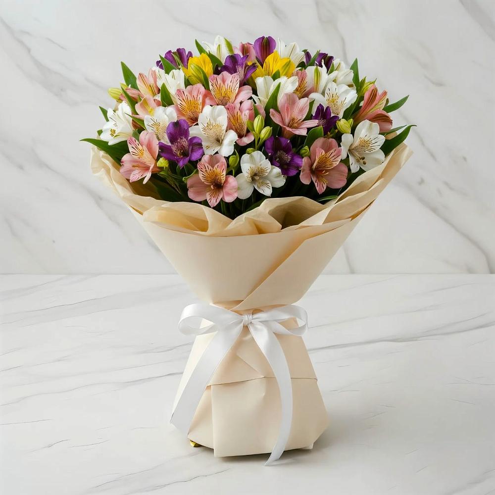 Букет цветов из: Альстромерии в Нагорном