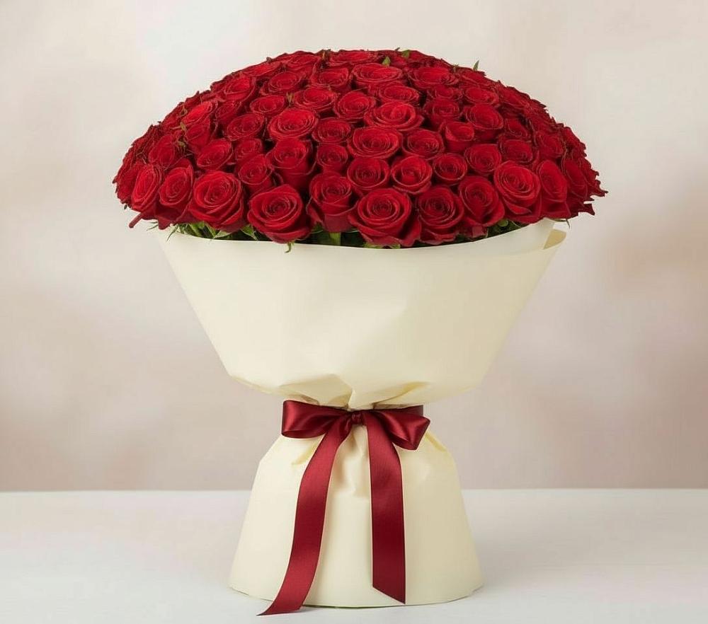 Букет 101 Красная роза Милано в Нагорном