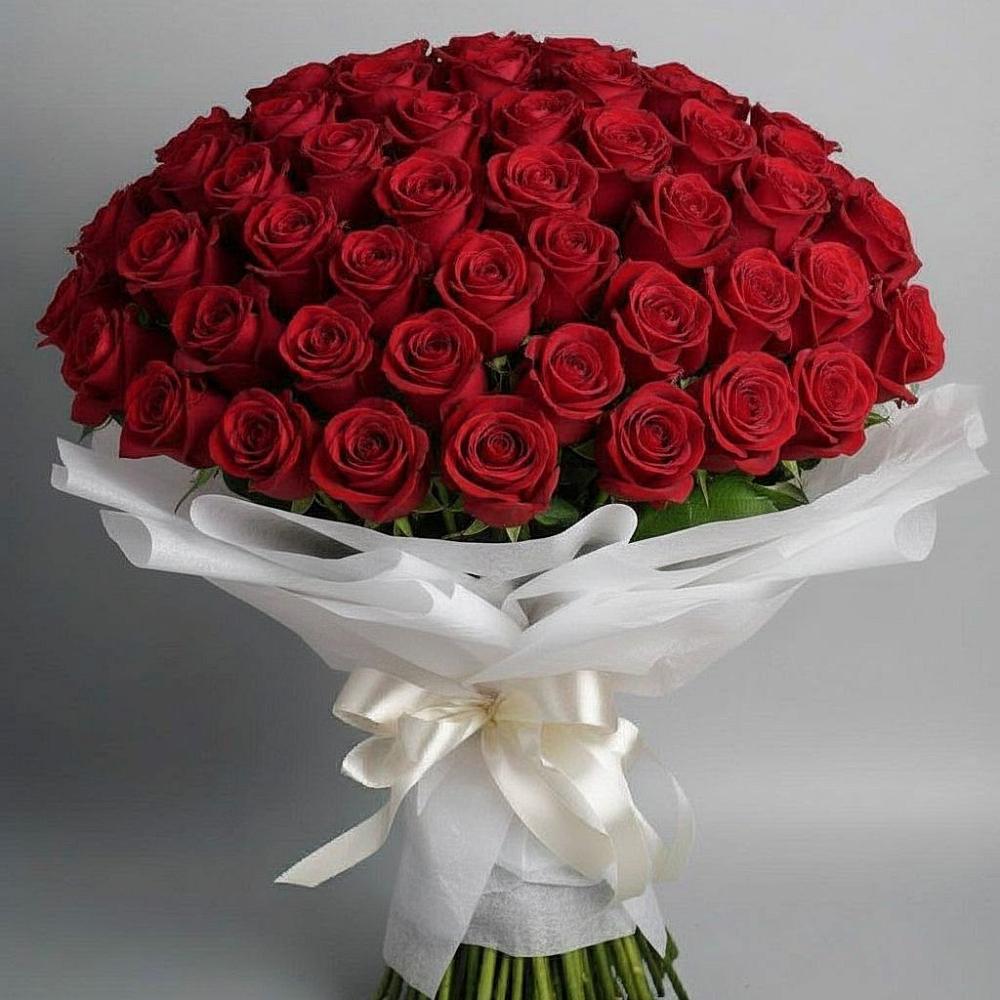 Букет 101 Красная роза Блэк Мэджик в Нагорном