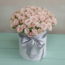 Цветочная композиция из Розы в шляпной коробке в Нагорном