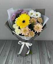 Букет цветов из:  Розы, Герберы и Хризантемы #REPLACE_PRED# Нагорном