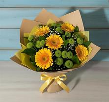 Букет цветов из:  Герберы и Хризантемы в Нагорном