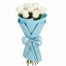 Букет 7 белых роз Проуд в Нагорном