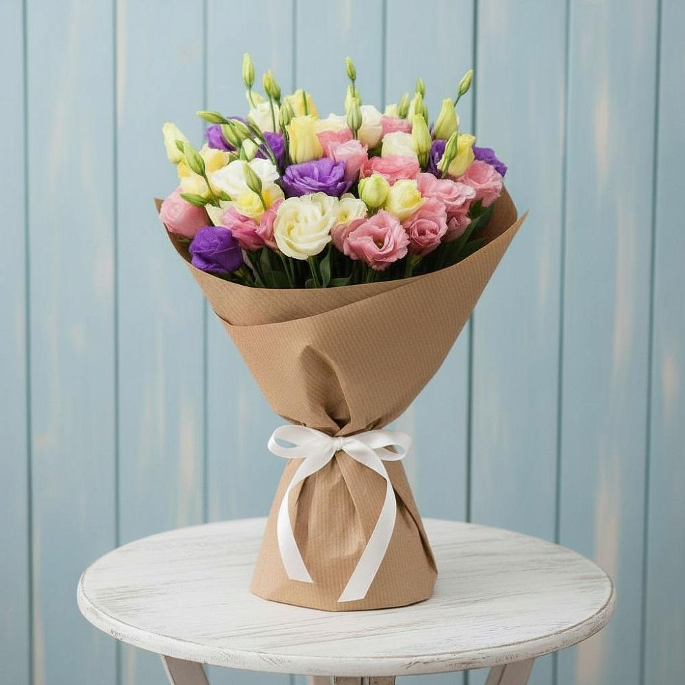 Букет цветов из: Лизиантусы в Нагорном