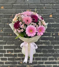 Букет цветов из:  Герберы и Хризантемы в Нагорном