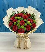 Букет цветов из:  Розы и Хризантемы в Нагорном