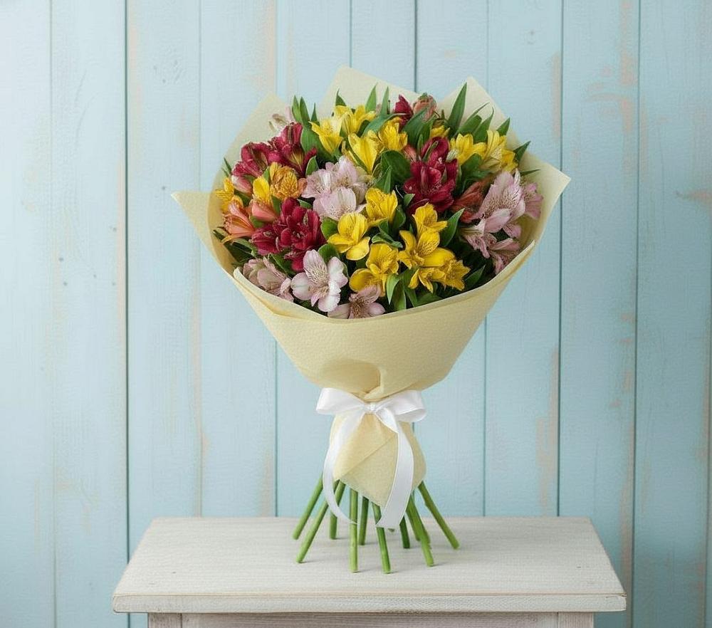 Букет цветов из: Альстромерии в Нагорном