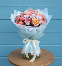 Букет цветов из:  Хризантемы и Розы в Нагорном