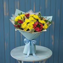 Букет цветов из:  Альстромерии и Хризантемы в Нагорном