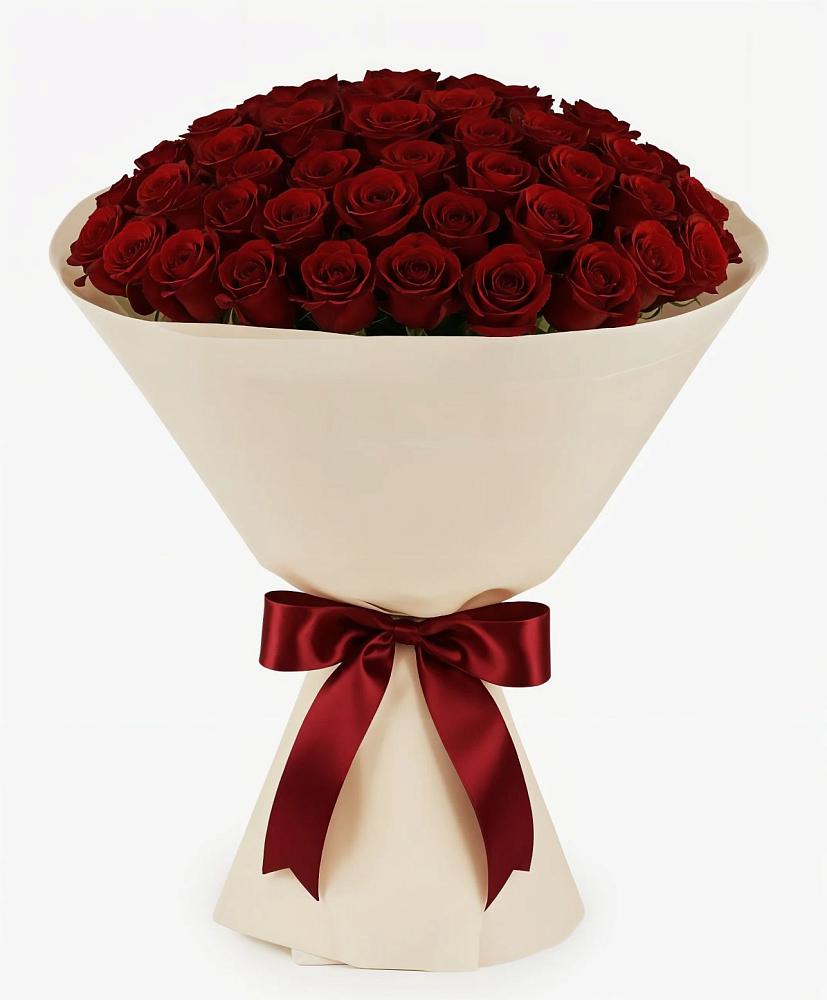 Букет 101 Бордовая роза Блэк Бакарра в Нагорном