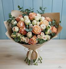 Букет цветов из:  Альстромерии и Розы в Нагорном