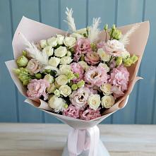 Букет цветов из:  Альстромерии и Розы в Нагорном