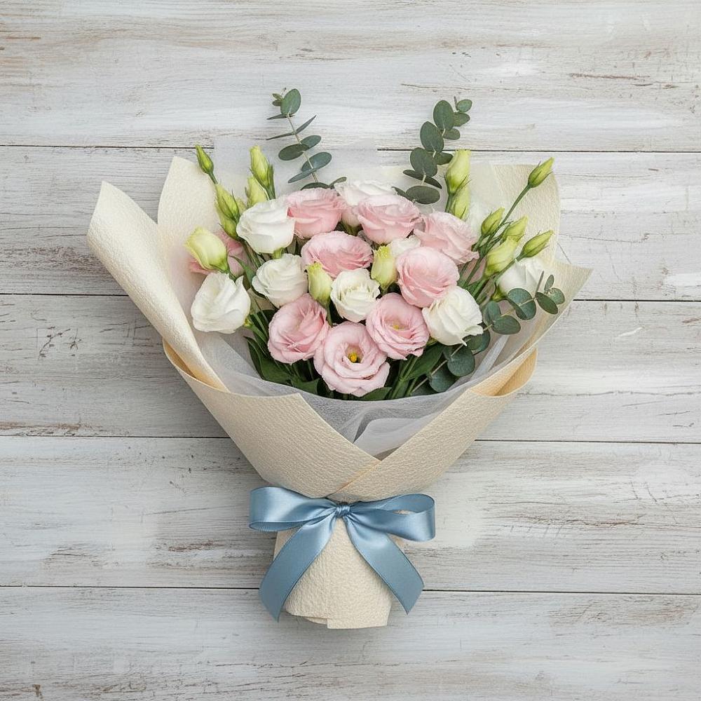 Букет цветов из: Лизиантусы в Нагорном